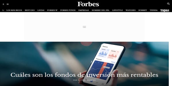 Revista digital hecha con wordpress de Forbes