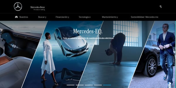 Mercedes-Benz y su fantástico diseño web hecho con wordpress