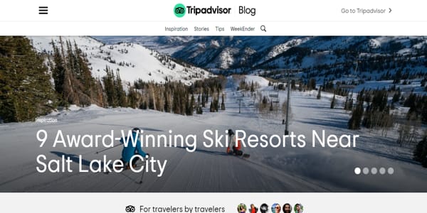 Tripadvisor tiene el blog completo creado con wordpress